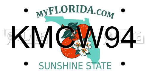 KMCW94 Florida License Plate