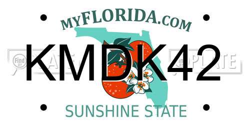 KMDK42 Florida License Plate