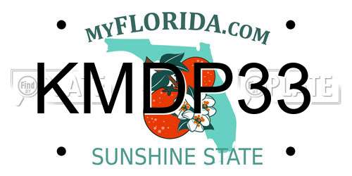 KMDP33 Florida License Plate