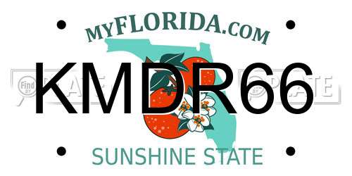 KMDR66 Florida License Plate