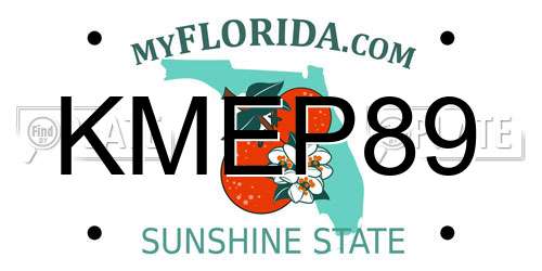 KMEP89 Florida License Plate