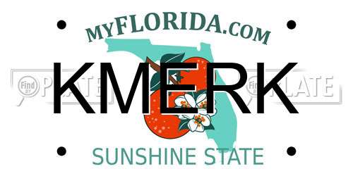 KMERK Florida License Plate