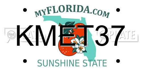 KMET37 Florida License Plate