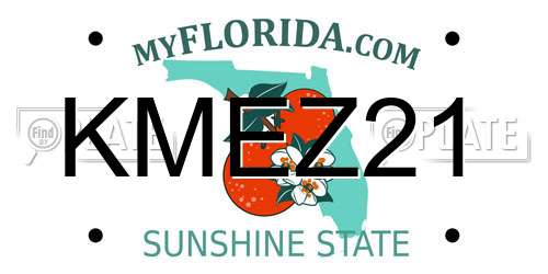 KMEZ21 Florida License Plate