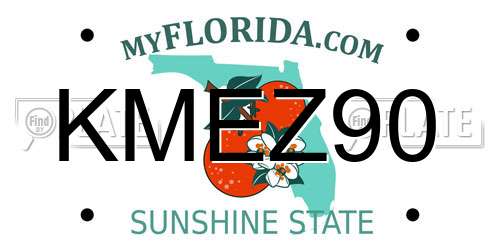 KMEZ90 Florida License Plate