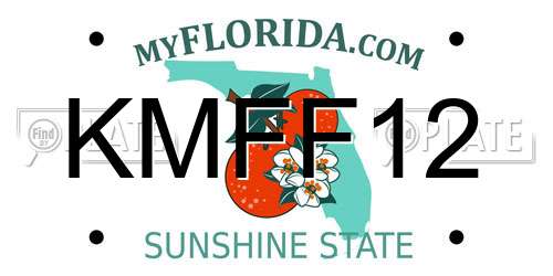 KMFF12 Florida License Plate