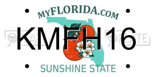 KMFH16 Florida License Plate
