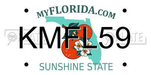 KMFL59 Florida License Plate