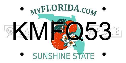 KMFQ53 Florida License Plate