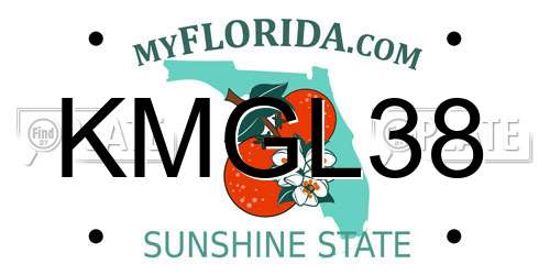 KMGL38 Florida License Plate