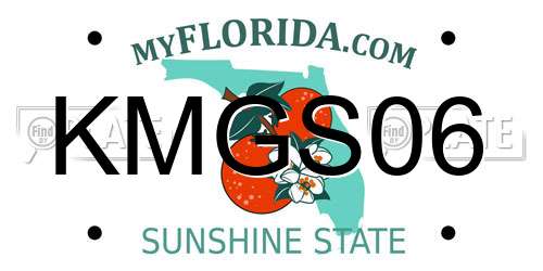 KMGS06 Florida License Plate