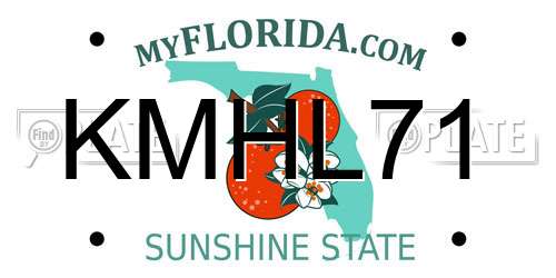 KMHL71 Florida License Plate