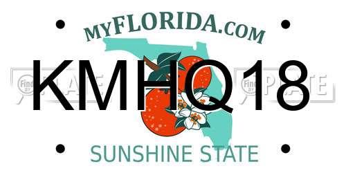 KMHQ18 Florida License Plate