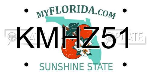 KMHZ51 Florida License Plate
