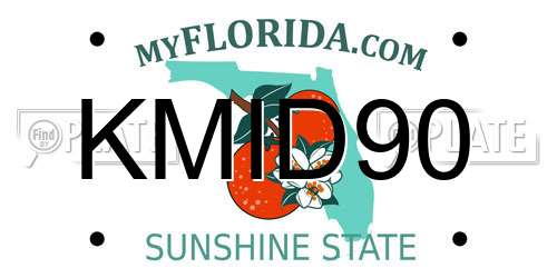 KMID90 Florida License Plate