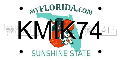 KMIK74 Florida License Plate