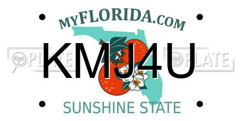 KMJ4U Florida License Plate