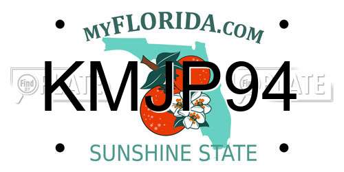 KMJP94 Florida License Plate