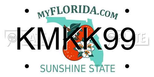KMKK99 Florida License Plate