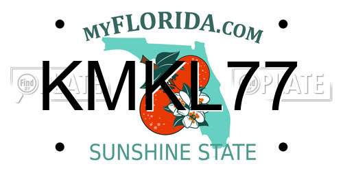 KMKL77 Florida License Plate