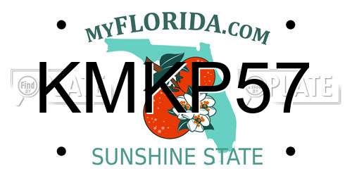KMKP57 Florida License Plate