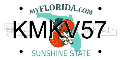 KMKV57 Florida License Plate
