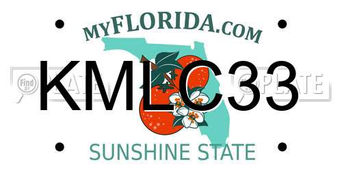 KMLC33 Florida License Plate