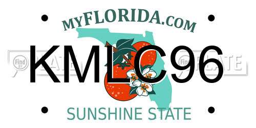 KMLC96 Florida License Plate
