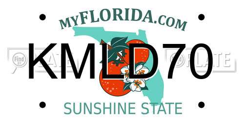 KMLD70 Florida License Plate