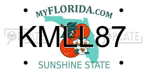 KMLL87 Florida License Plate