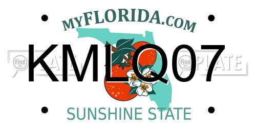 KMLQ07 Florida License Plate