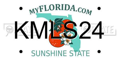 KMLS24 Florida License Plate
