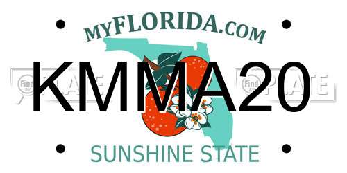 KMMA20 Florida License Plate