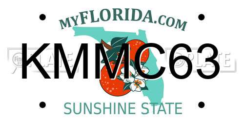 KMMC63 Florida License Plate