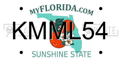 KMML54 Florida License Plate