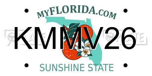 KMMV26 Florida License Plate