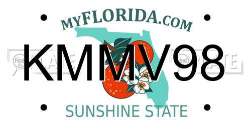 KMMV98 Florida License Plate