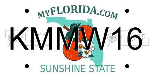 KMMW16 Florida License Plate