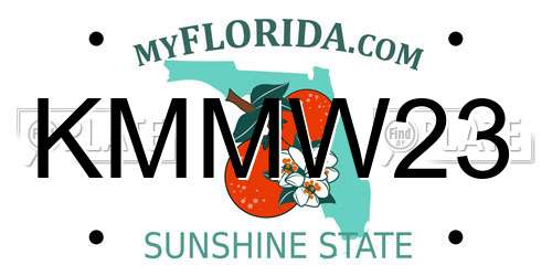 KMMW23 Florida License Plate