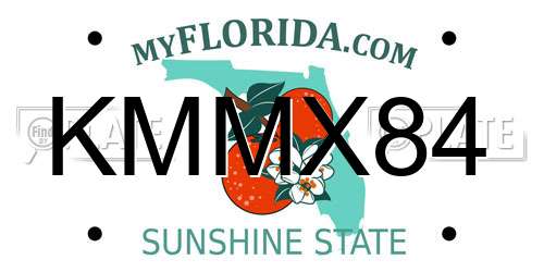 KMMX84 Florida License Plate