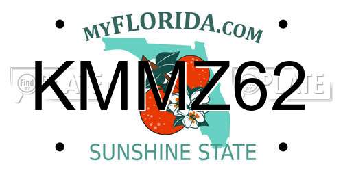 KMMZ62 Florida License Plate