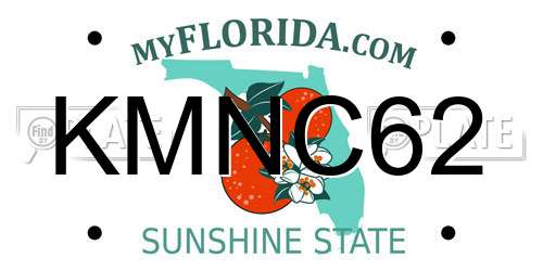 KMNC62 Florida License Plate