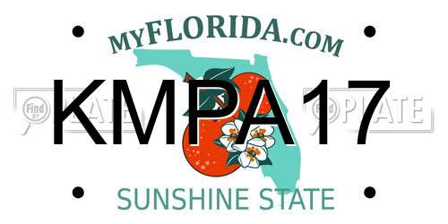 KMPA17 Florida License Plate