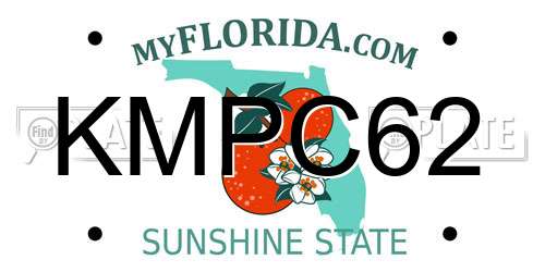 KMPC62 Florida License Plate