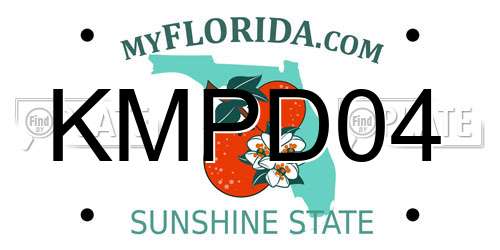 KMPD04 Florida License Plate