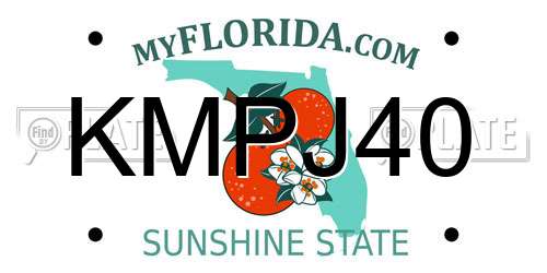 KMPJ40 Florida License Plate