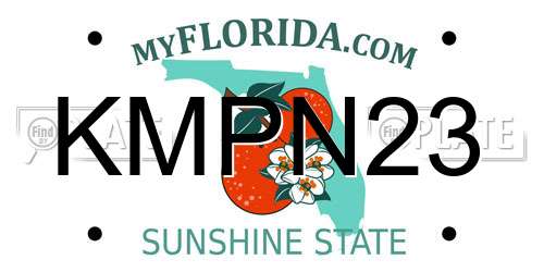 KMPN23 Florida License Plate