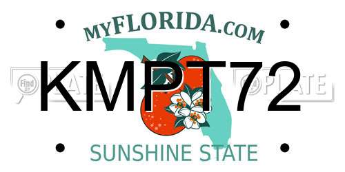 KMPT72 Florida License Plate