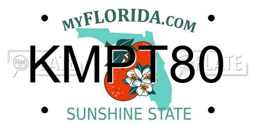 KMPT80 Florida License Plate