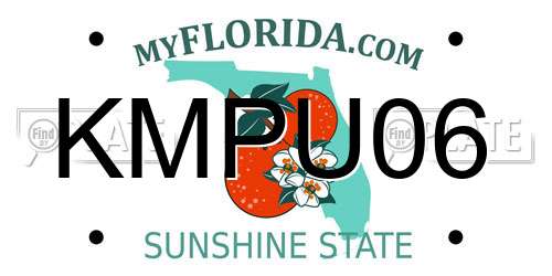 KMPU06 Florida License Plate